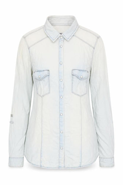 Womens UK Size S Stradivarius Blue  Button-Up