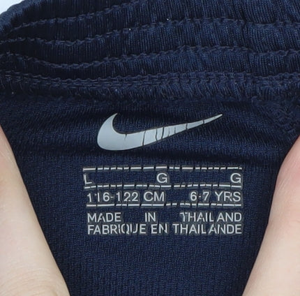 Nike Boys Blue Athletic Football Shorts, Size 6-7 Years