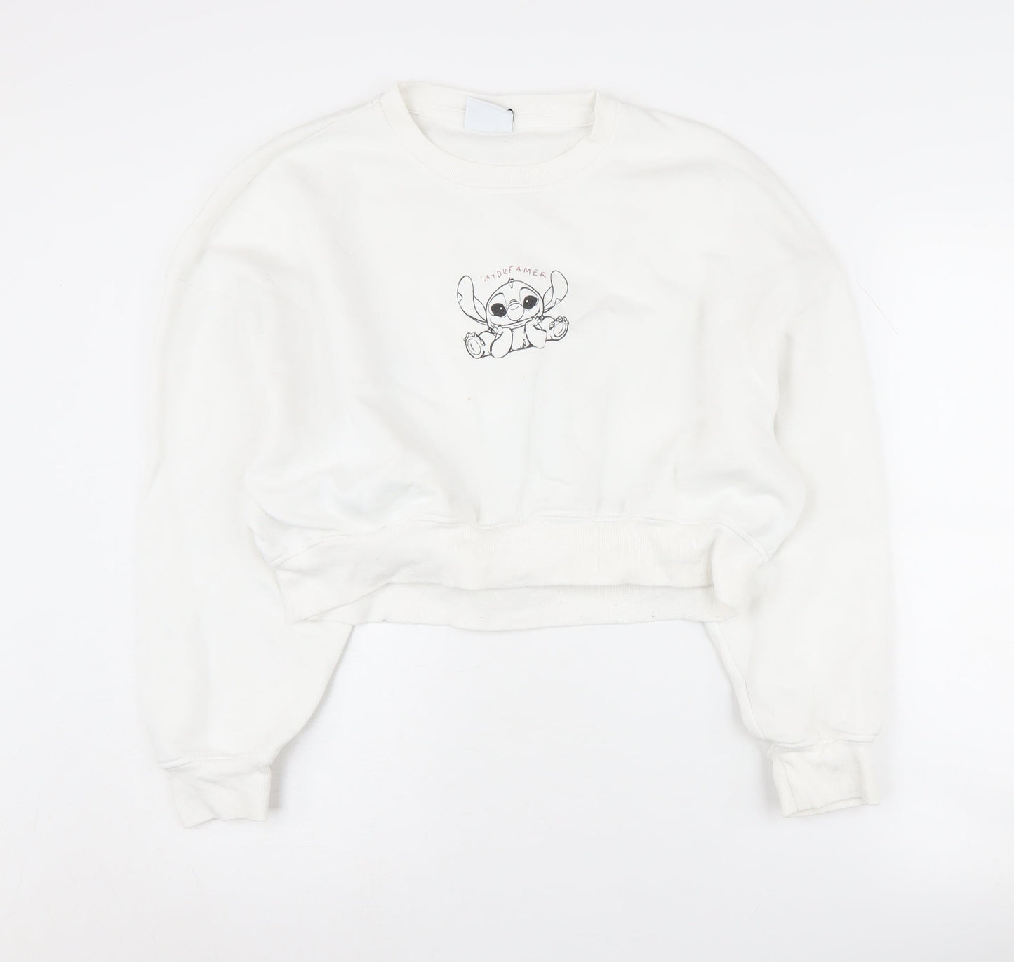 Primark Disney Stitch Women's White Pullover Sweatshirt