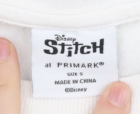 Primark Disney Stitch Women's White Pullover Sweatshirt