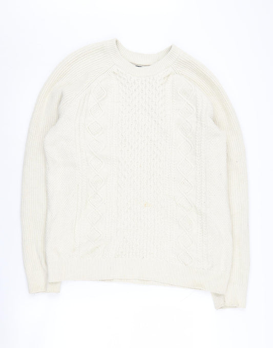 GAP Women's Ivory Cable-Knit Pullover Jumper, Size L