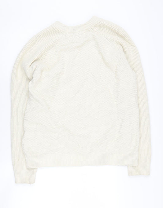GAP Women's Ivory Cable-Knit Pullover Jumper, Size L