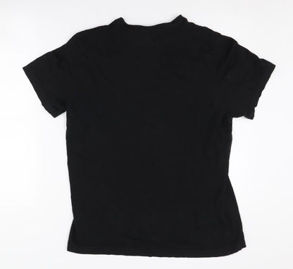 Reebok Men's Black Large Crew Neck Logo T-Shirt