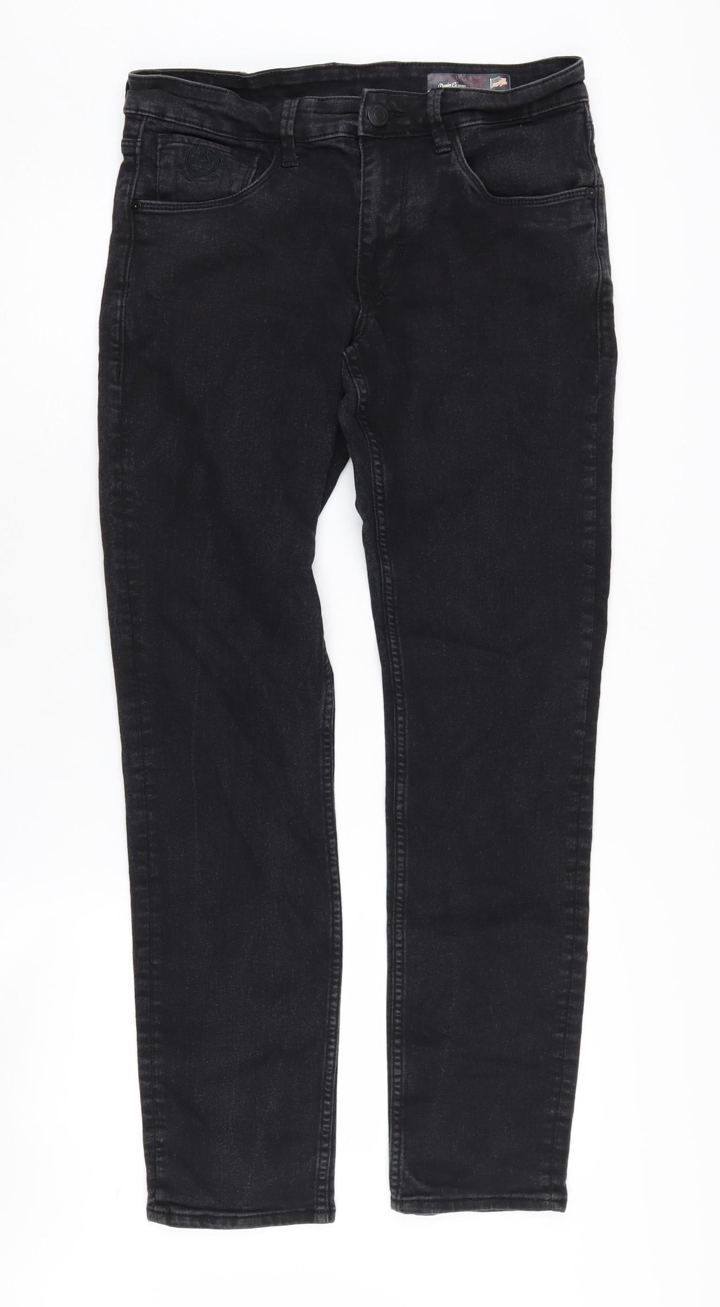 U.S. Polo Assn. Men's Black Slim Tapered Jeans 32