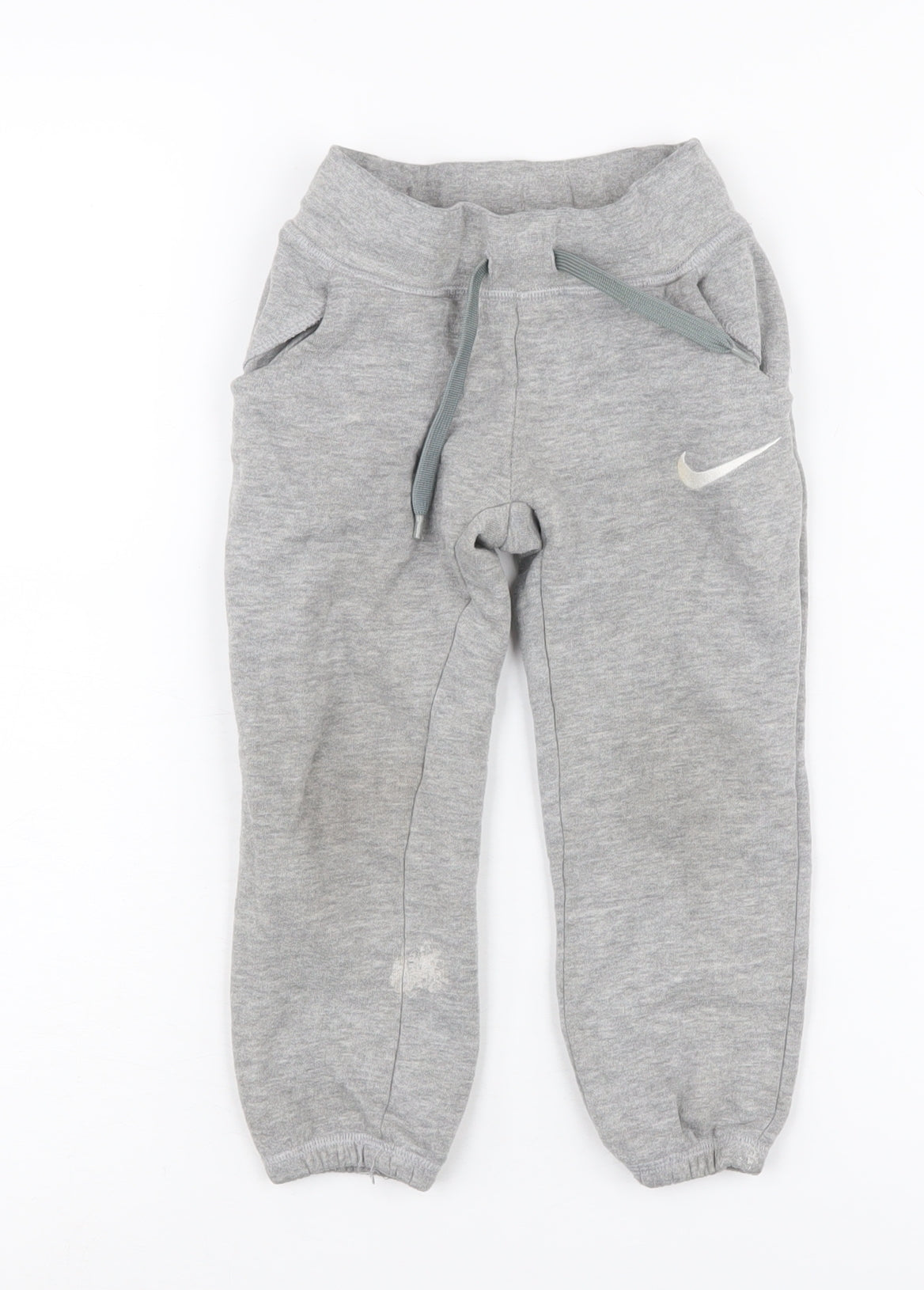 Nike Boys Grey Jogger Trousers XS Cotton Blend