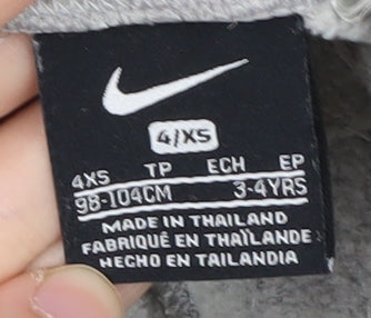 Nike Boys Grey Jogger Trousers XS Cotton Blend