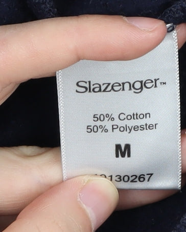 Mens UK Size M Slazenger Black Full Zip Hoodie
