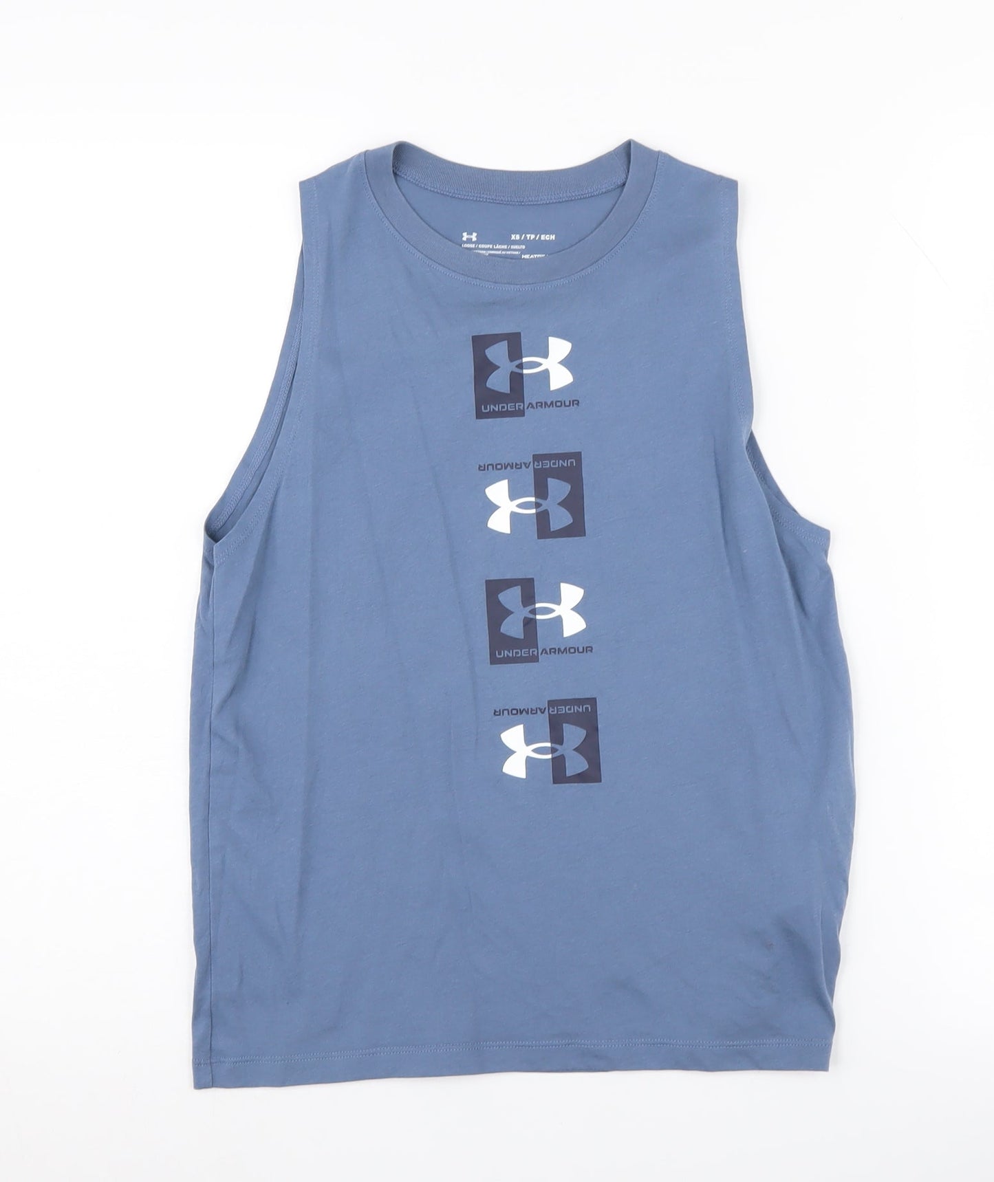 Unisex Adults UK Size XS Under armour Blue  Tank