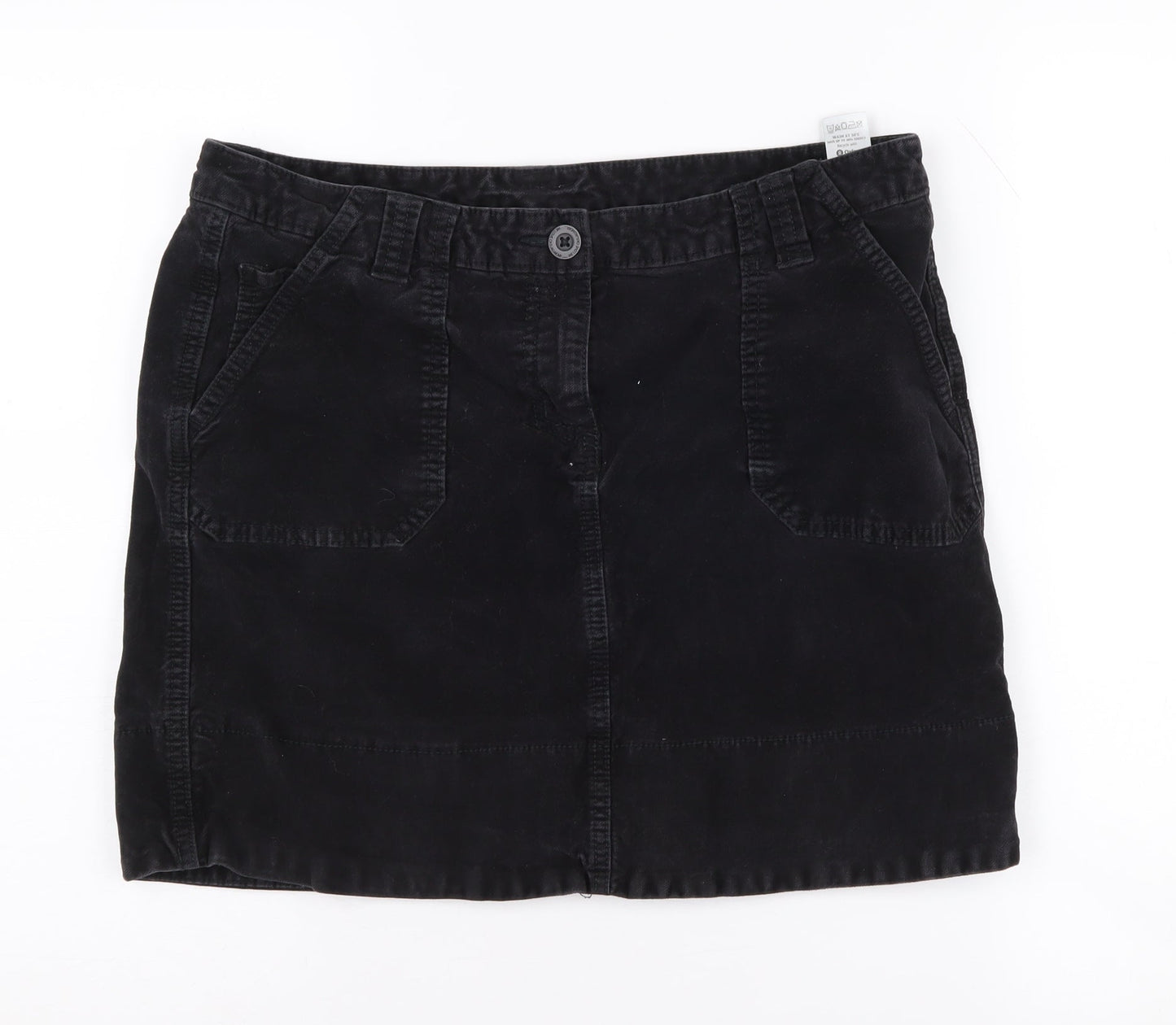 Marks and Spencer Black Cotton Skirt, Size 12 - Women's Casual