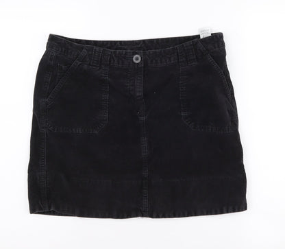 Marks and Spencer Black Cotton Skirt, Size 12 - Women's Casual