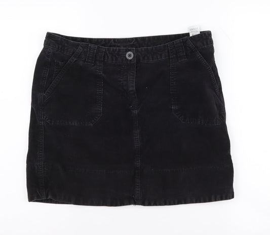 Marks and Spencer Black Cotton Skirt, Size 12 - Women's Casual
