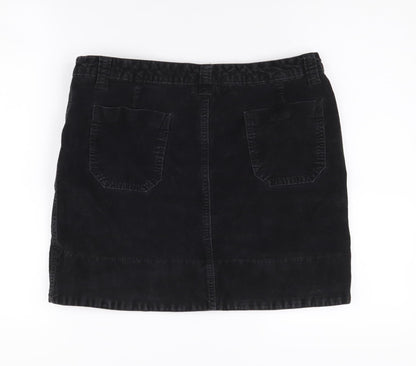 Marks and Spencer Black Cotton Skirt, Size 12 - Women's Casual