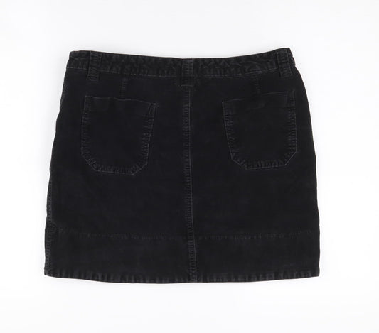 Marks and Spencer Black Cotton Skirt, Size 12 - Women's Casual
