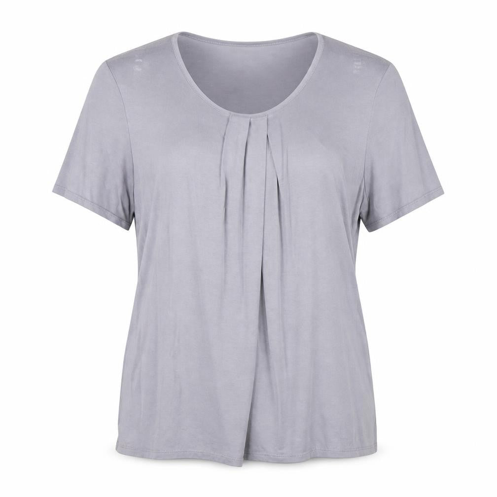 Windsmoor Women's Grey Basic T-Shirt M Scoop Neck