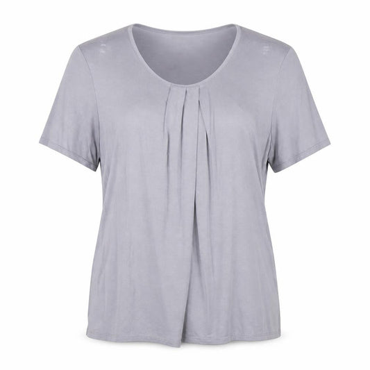 Windsmoor Women's Grey Basic T-Shirt M Scoop Neck