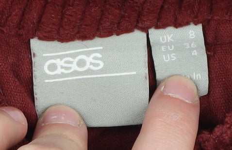 ASOS Women’s Red Corduroy Mini Skirt Size 8