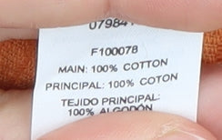 Collusion Women's Orange Corduroy Frayed Skirt, Size 14