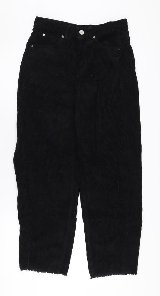 Whistles Women's Black Corduroy Trousers, Size 26