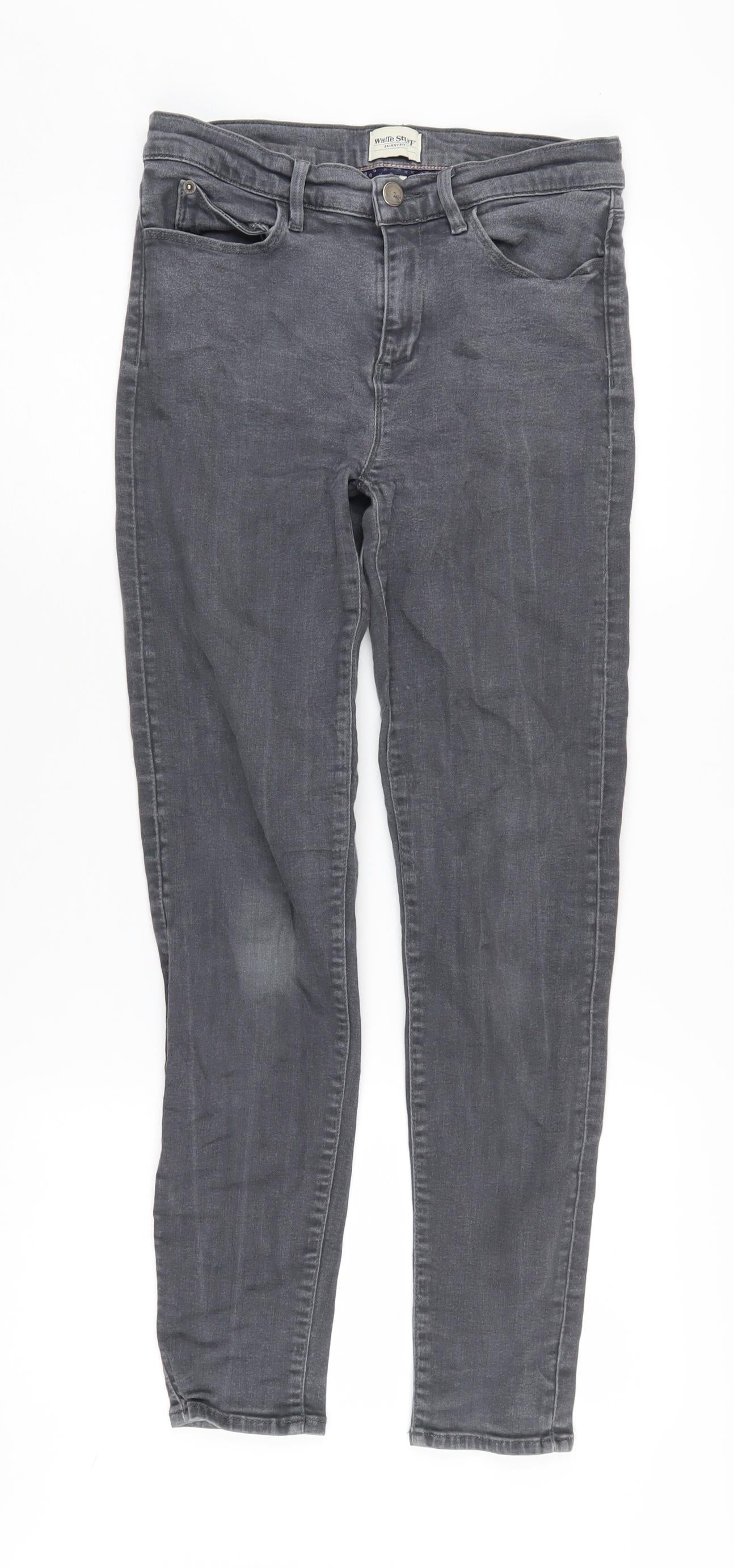 Womens UK Size 8 White Stuff Slim Fit Skinny Grey Jeans