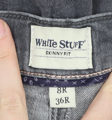 Womens UK Size 8 White Stuff Slim Fit Skinny Grey Jeans