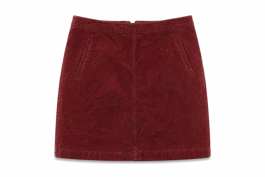 Womens UK Size 10 Oasis Straight & Pencil Corduroy Skirt