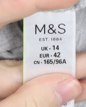 Womens UK Size 14 Marks and Spencer Grey  T-Shirt