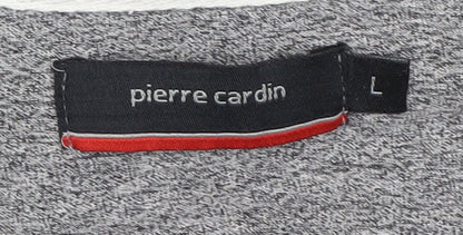 Pierre Cardin Men's Grey Polo Shirt L, Short Sleeve Casual
