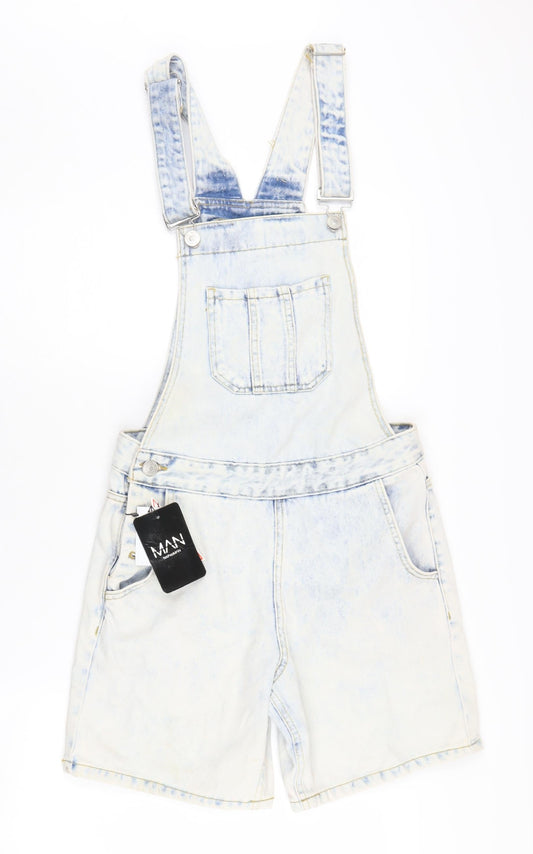 BoohooMAN Men's XS Blue Denim Shorts