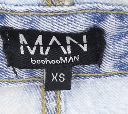 BoohooMAN Men's XS Blue Denim Shorts