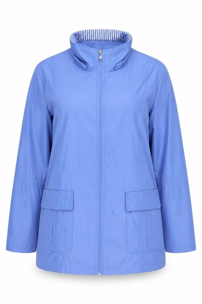 Finesse Womens Blue Mid-Length Jacket Size 20