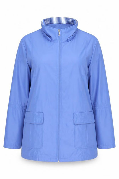 Finesse Womens Blue Mid-Length Jacket Size 20