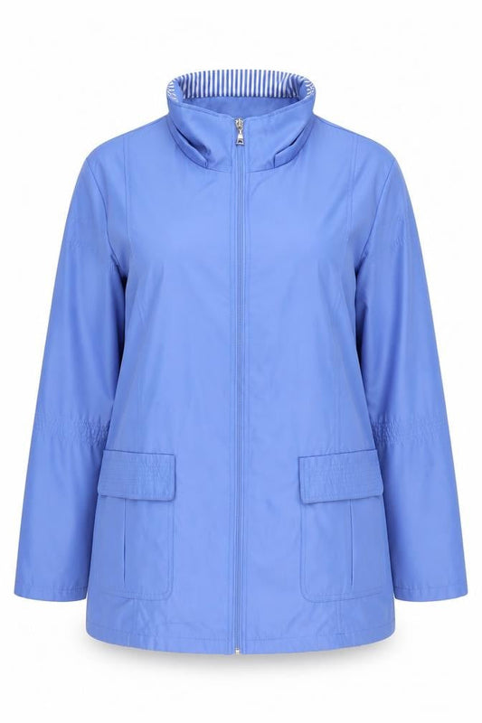 Finesse Womens Blue Mid-Length Jacket Size 20