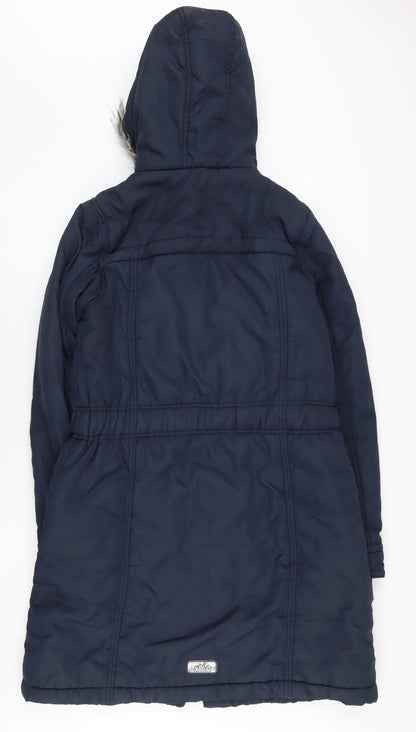 YIGGA Girls Blue Parka Coat, Size 14, Long Hooded