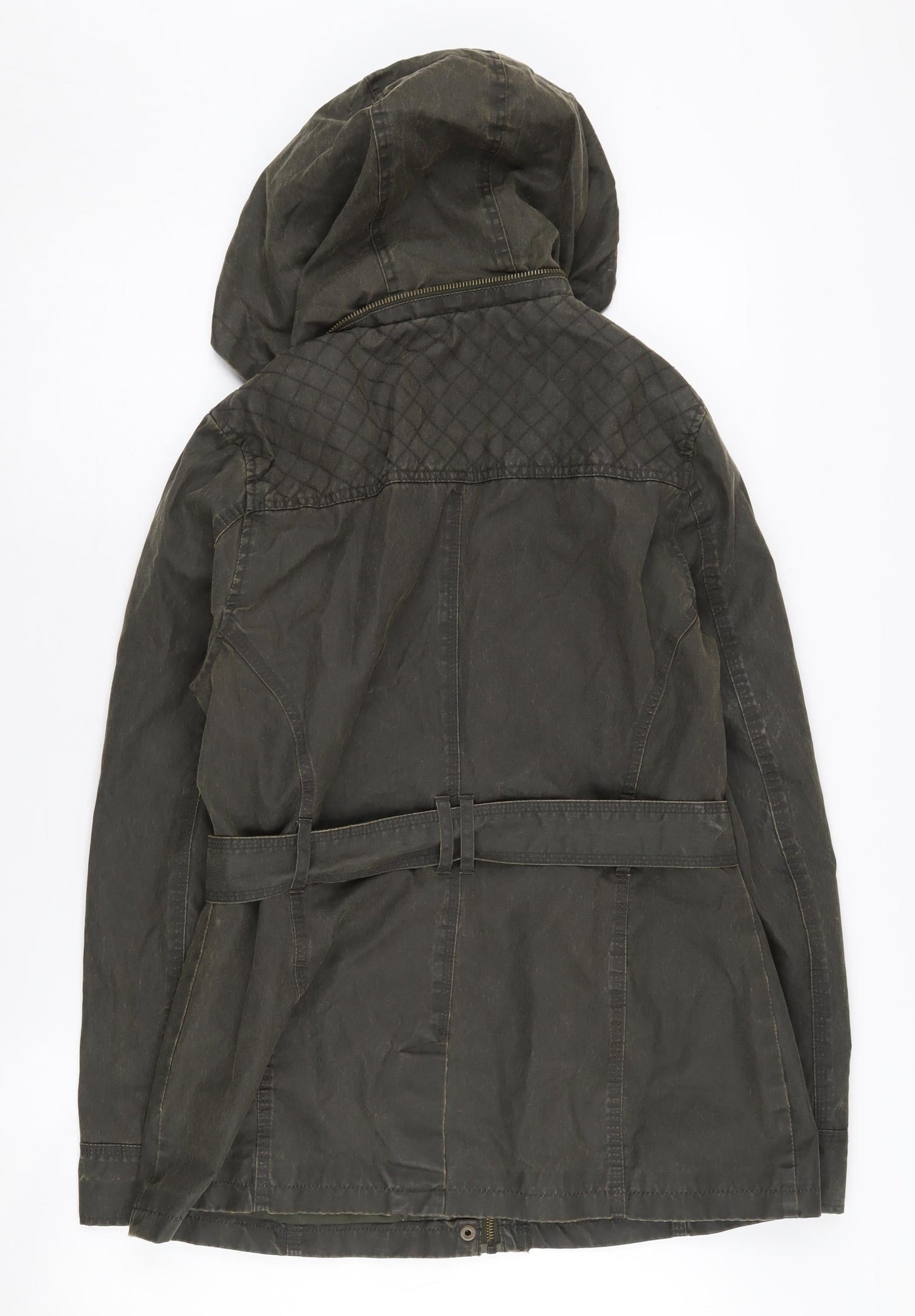 Womens UK Size 10 Marks and Spencer Green Parka Coat