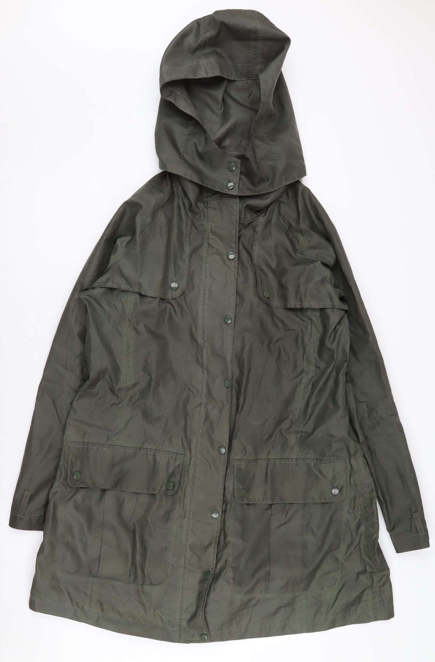Womens UK Size 12 Cotton Traders Green Parka Coat