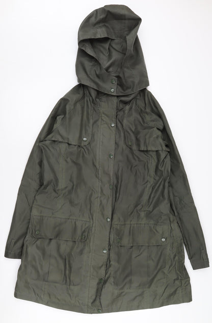 Womens UK Size 12 Cotton Traders Green Parka Coat