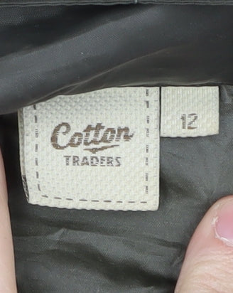 Womens UK Size 12 Cotton Traders Green Parka Coat