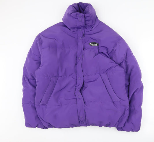 H&M Divided Women's Purple Puffer Jacket Size 10