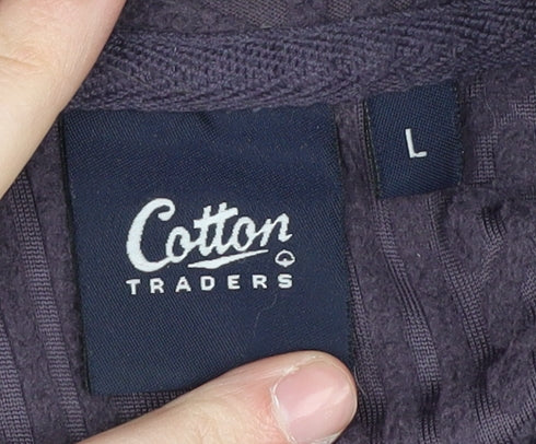 Mens UK Size L Cotton Traders Purple  Sweatshirt