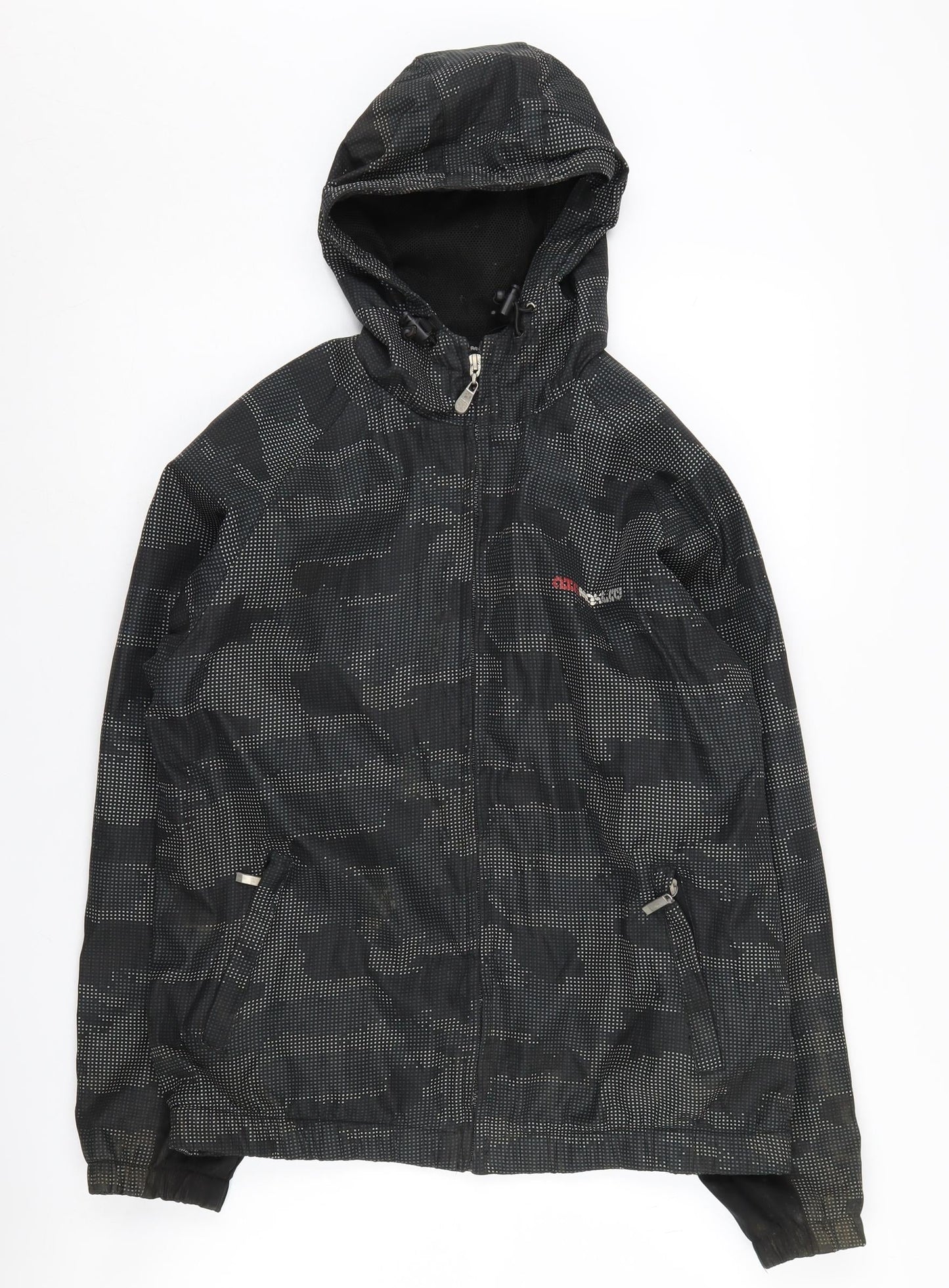 Air Max Ltd Boys Black Hooded Camouflage Jacket M