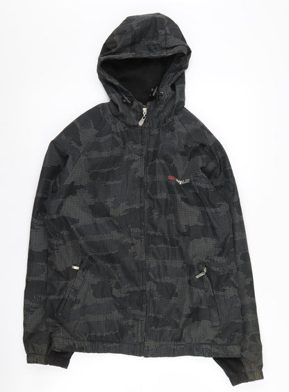 Air Max Ltd Boys Black Hooded Camouflage Jacket M
