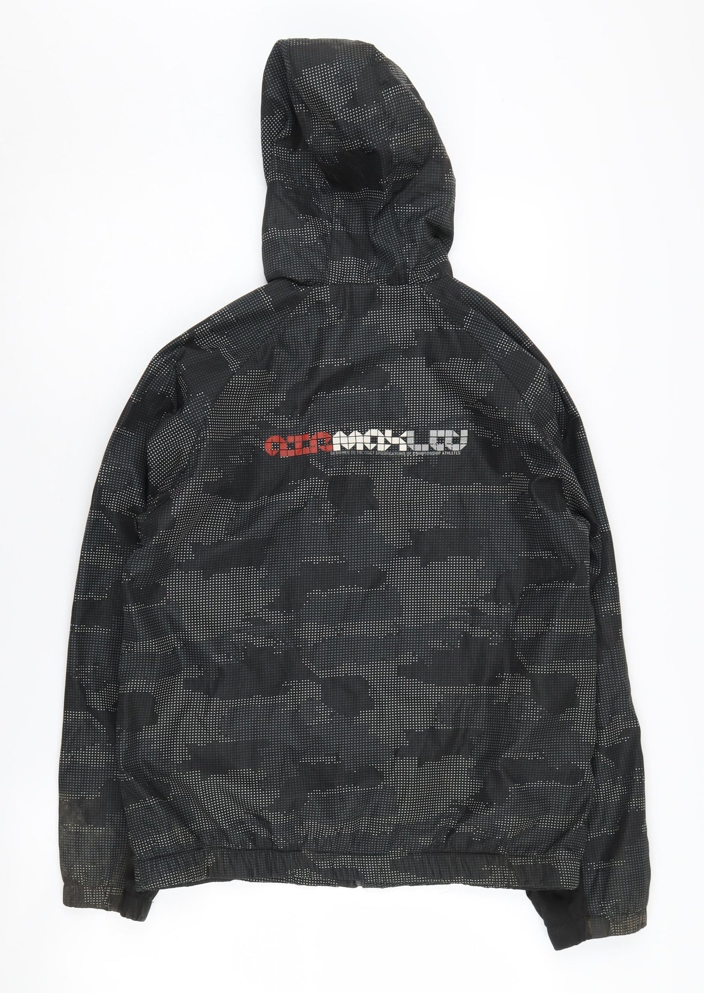 Air Max Ltd Boys Black Hooded Camouflage Jacket M