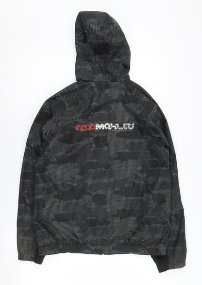 Air Max Ltd Boys Black Hooded Camouflage Jacket M