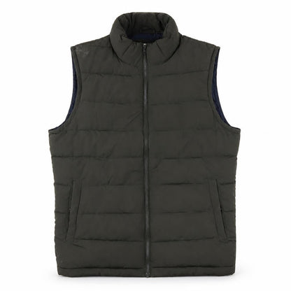 Gap Men's Green S Puffer Waistcoat with Zipped Pockets