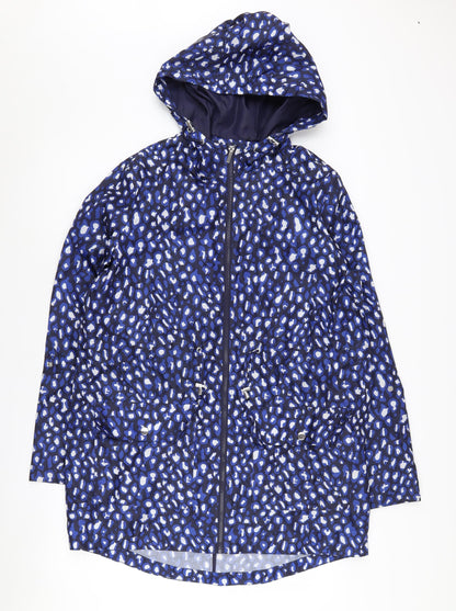St. Bernard Blue Animal Print Rain Jacket 12-14