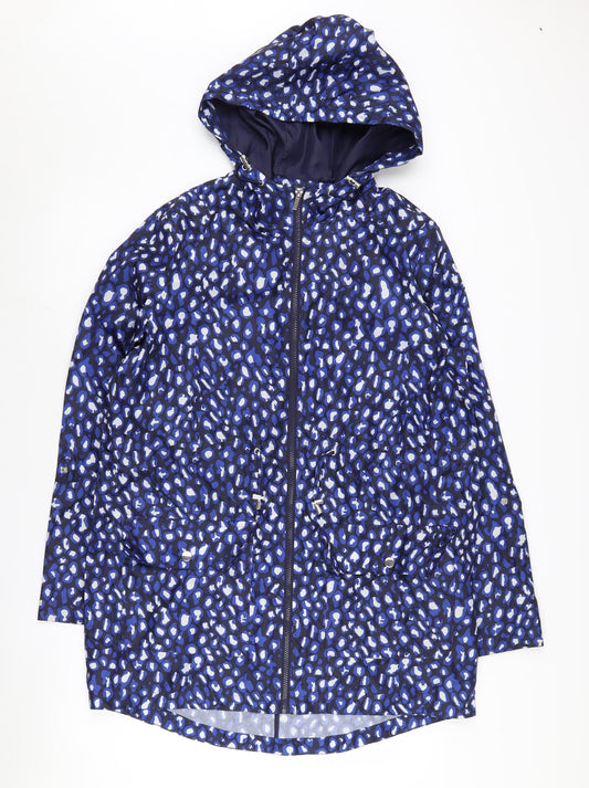 St. Bernard Blue Animal Print Rain Jacket 12-14