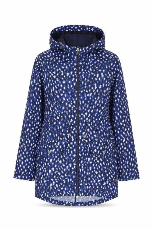 St. Bernard Blue Animal Print Rain Jacket 12-14