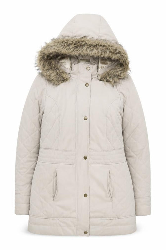 Womens UK Size 10 BHS Beige Puffer Jacket