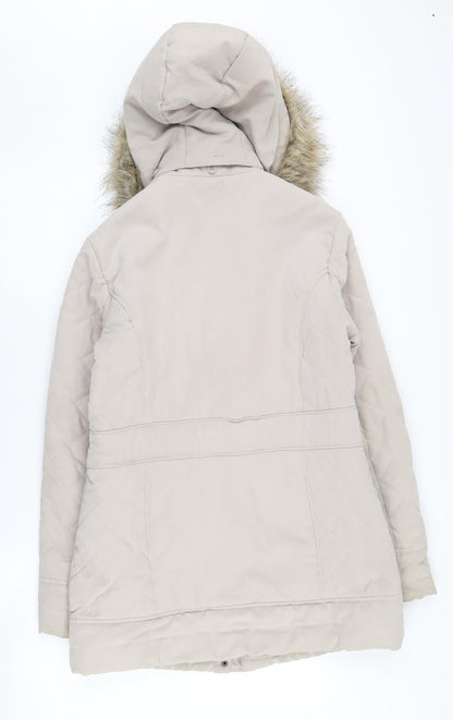 Womens UK Size 10 BHS Beige Puffer Jacket
