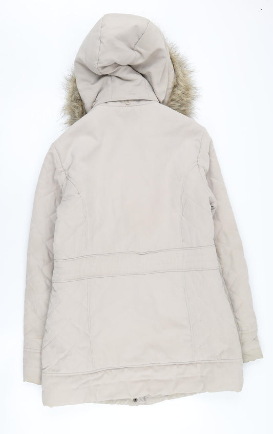 Womens UK Size 10 BHS Beige Puffer Jacket